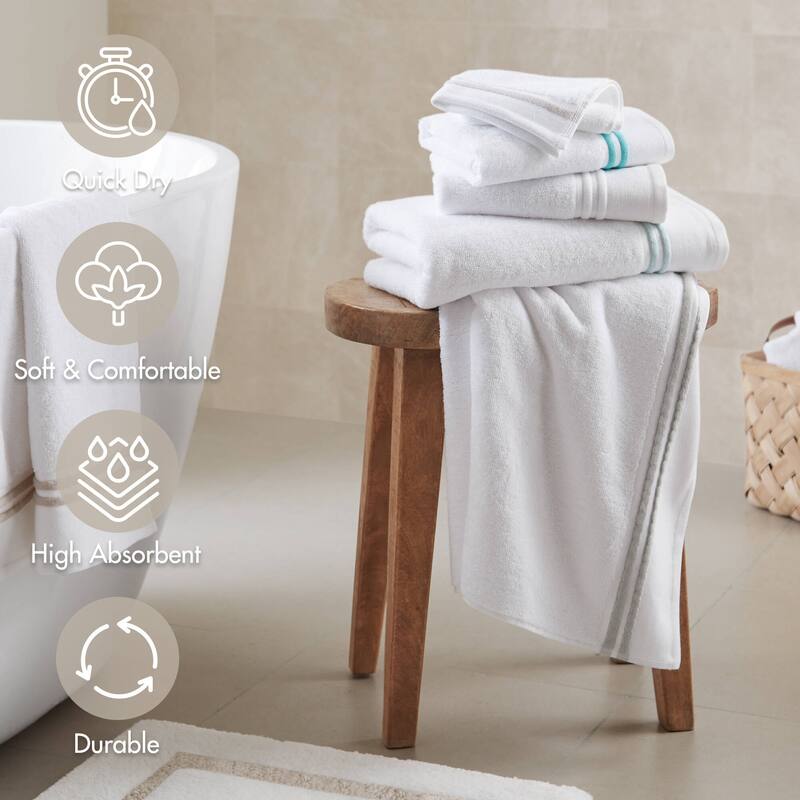 Madison Park Roan Border 6 Piece Towel Set
