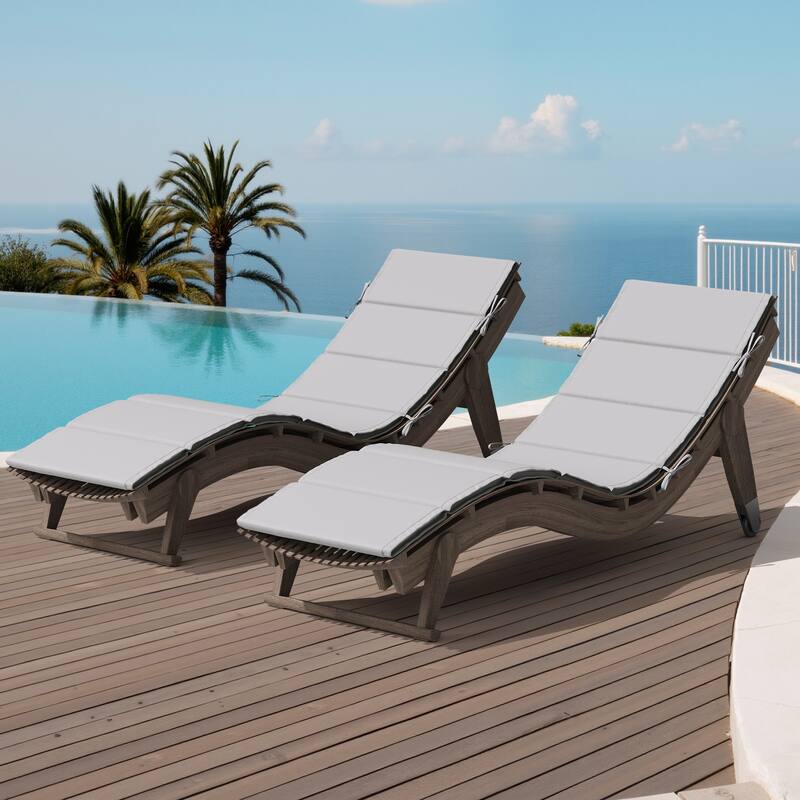 VredHom Outdoor Patio Chaise Lounge Rollable Cushion Lounger Pad