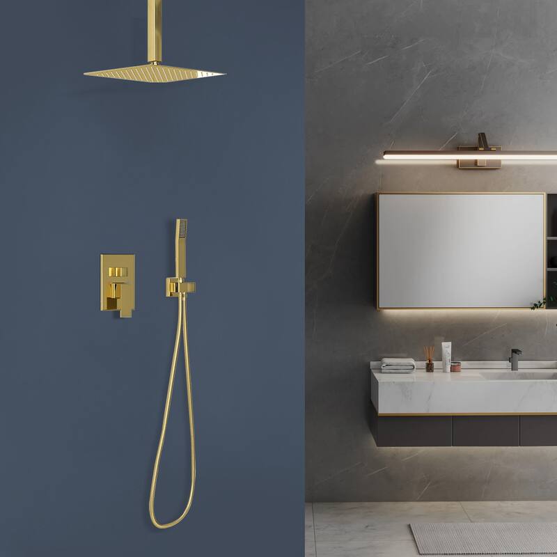 Topcraft 10-inch Ceiling Mount Square Shower System with Rough-in Valve - 10*10