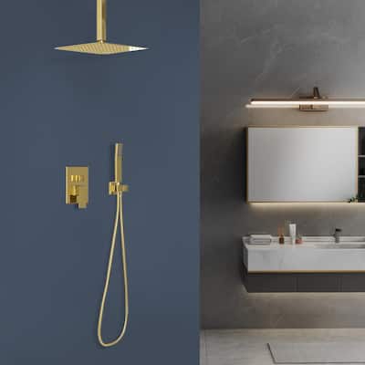 Topcraft 10-inch Ceiling Mount Square Shower System with Rough-in Valve - 10*10