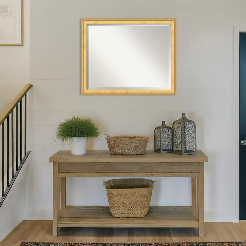 Owen Gold Beveled Wood Framed Wall Mirror - Owen Gold