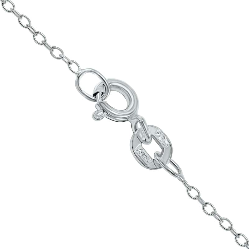 Marquee Diamond Accent Mom Heart Necklace in .925 Sterling Silver