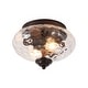 preview thumbnail 29 of 55, Modern Farmhouse 2-light Water Pattern Hammered Glass Flush Mount 9in