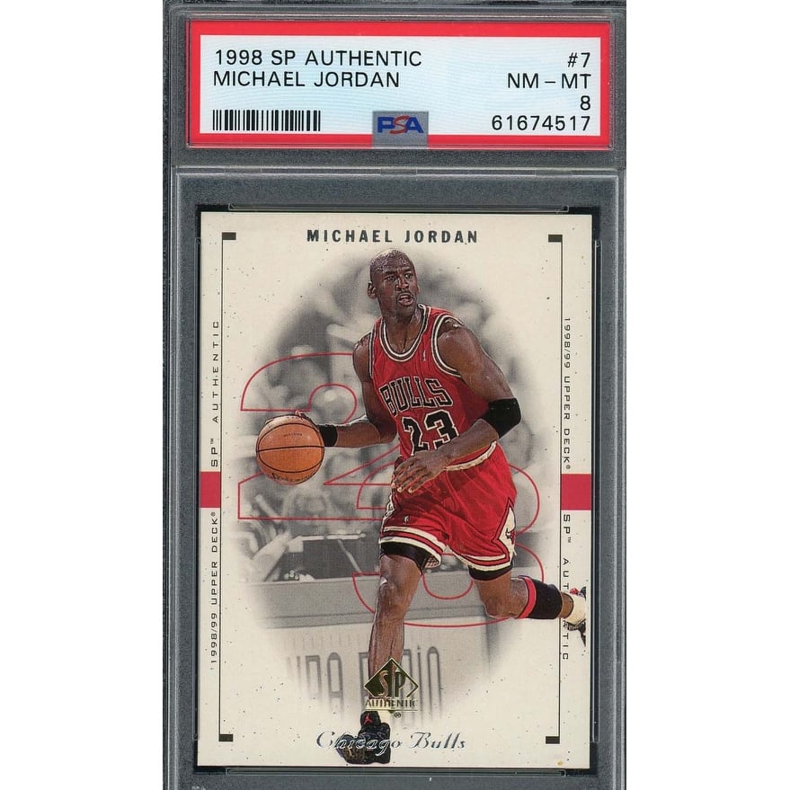 Michael Jordan 1998 Upper Deck SP Authentic Basketball Card #7 Graded PSA 8 - 8'6" x 11'6"