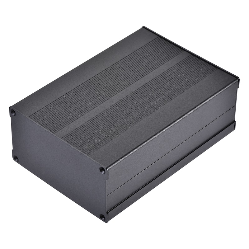 150x105x55mm Aluminum Electrical Project Case for Audio Amplifier - Black
