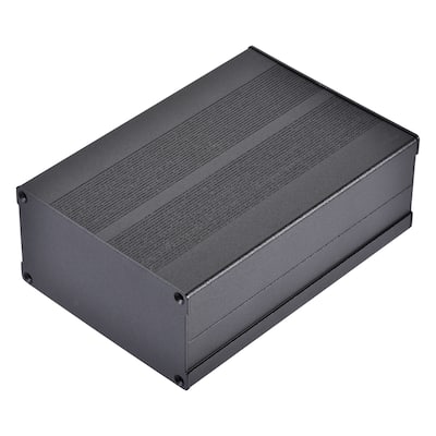 150x105x55mm Aluminum Electrical Project Case for Audio Amplifier - Black