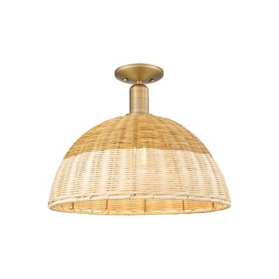 Innovations Lighting 716-1C-11-16 Natural Ballston Dome Semi-Flush
