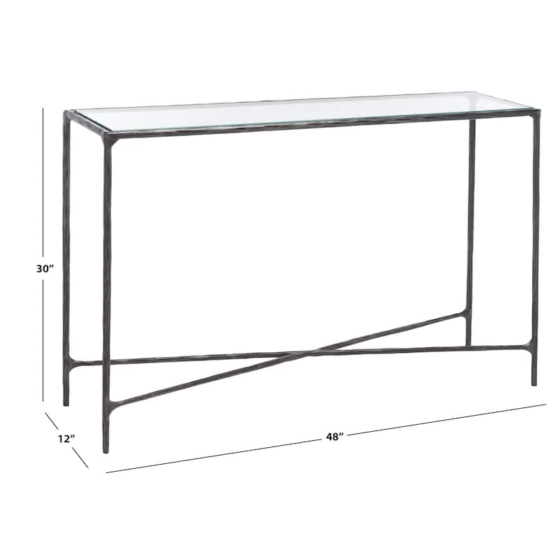 SAFAVIEH Couture Dorotea Forged Metal Rectangle Console Table - 48" W x 12" L x 30" H - 48"W x 12"D x 30"H