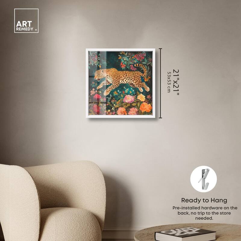 Tigers and Blooms Shadowbox by Art Remedy