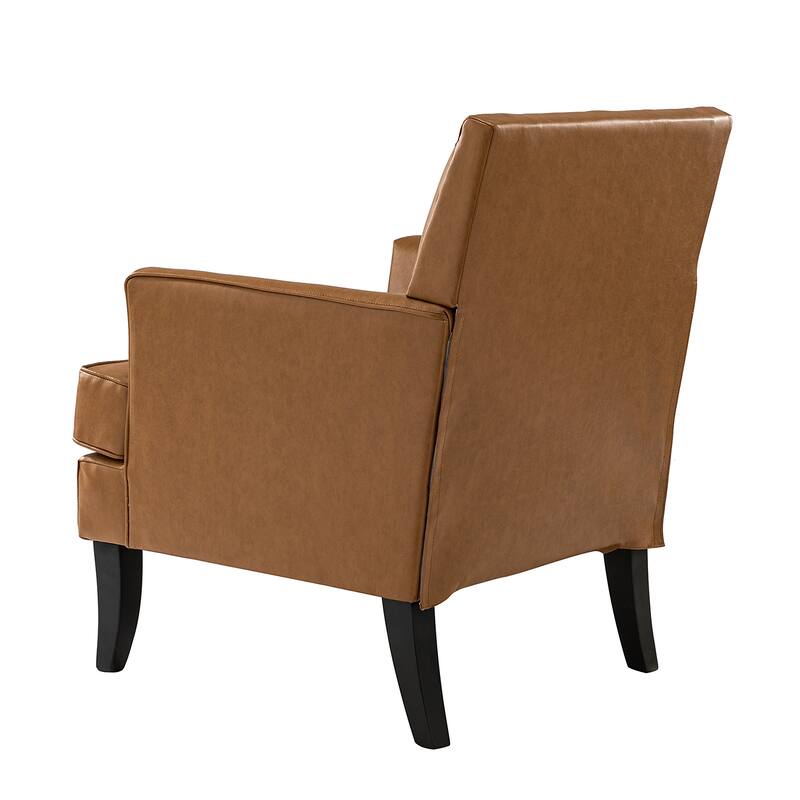 Nileus Modern Classic Polyester Accent Chair with Solid Wooden Legs Set of 2 by HULALA HOME