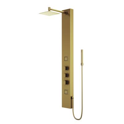 VIGO Rector 55" H x 6" W 2-Jet Retro Shower Panel with Square Shower Head
