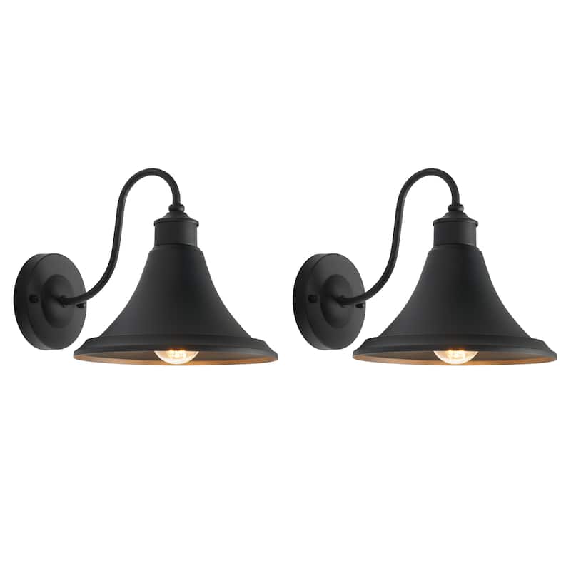 SAFAVIEH Novica 9" Outdoor Wall Sconce (Set of 2) - 9" x 9" x 12" - withD/H - 9Wx9Dx12H