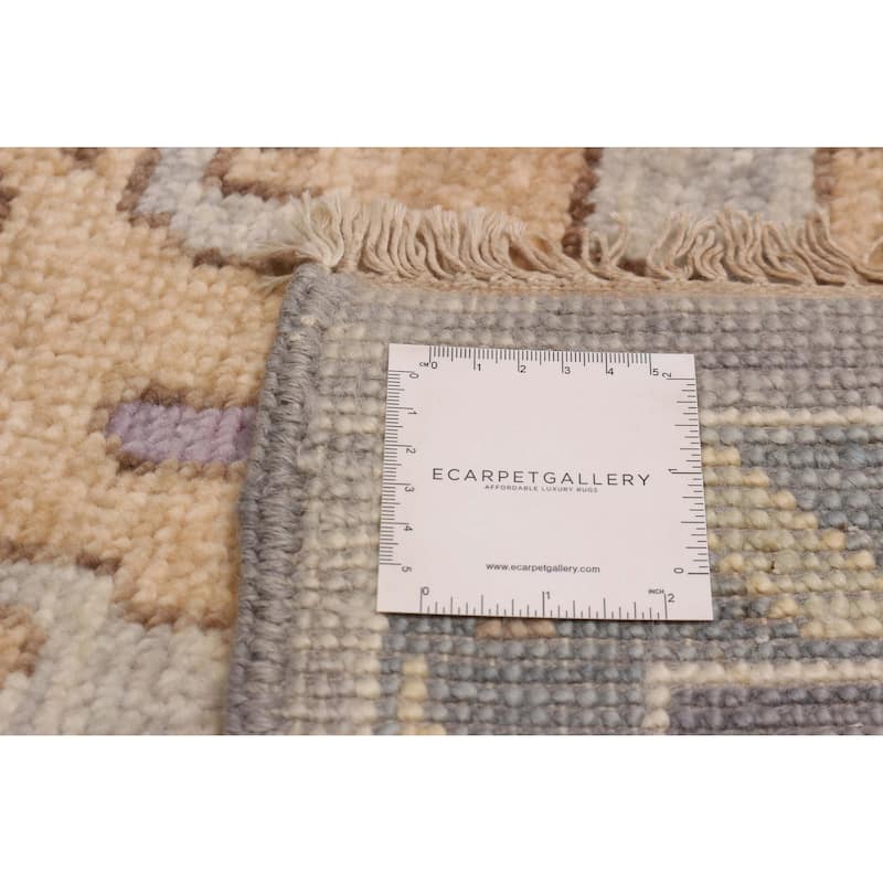 ECARPETGALLERY Hand-knotted Modern Oushak Light Grey Wool Rug - 7' 10" x 10' 3"