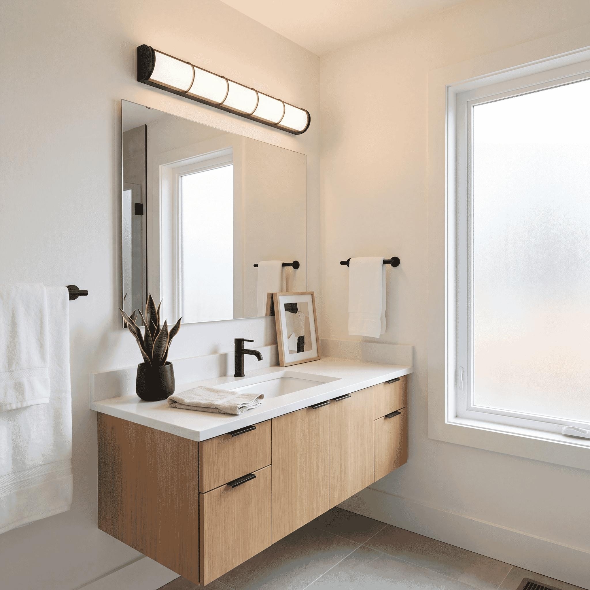 Harper LED Bathroom Vanity Light in Matte Black