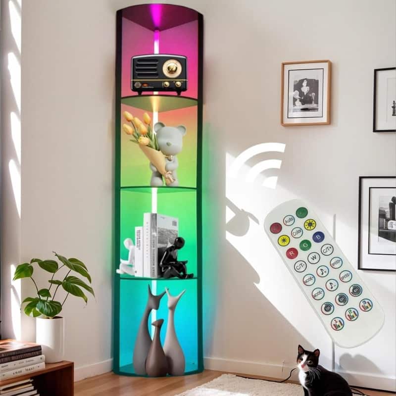 5 Tiers LED Corner Shelf