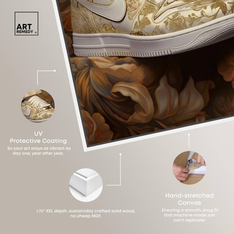 Baroque Sneaker Canvas by Art Remedy