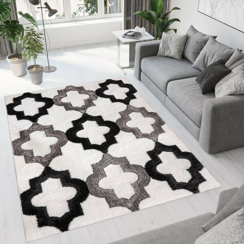 Santorini Collection Geometric Area Rug