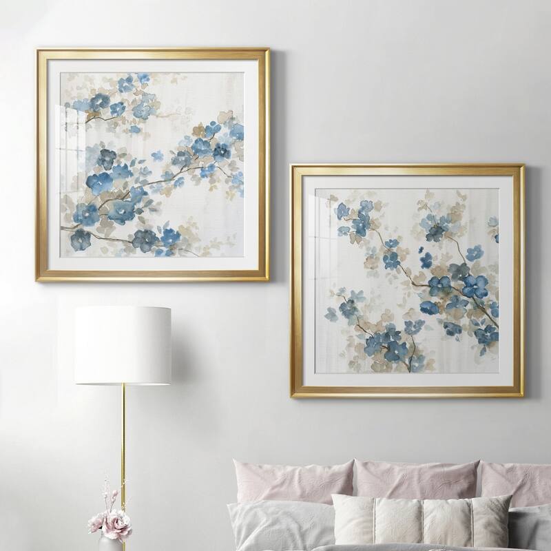 Dogwood in Blue I Premium Framed Print - Ready to Hang