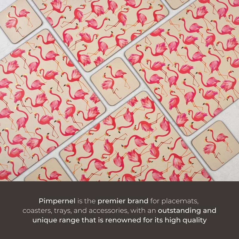 Pimpernel Set of 4 The Flamingo Collection Large Placemats - 15.7 inches x 11.7 each