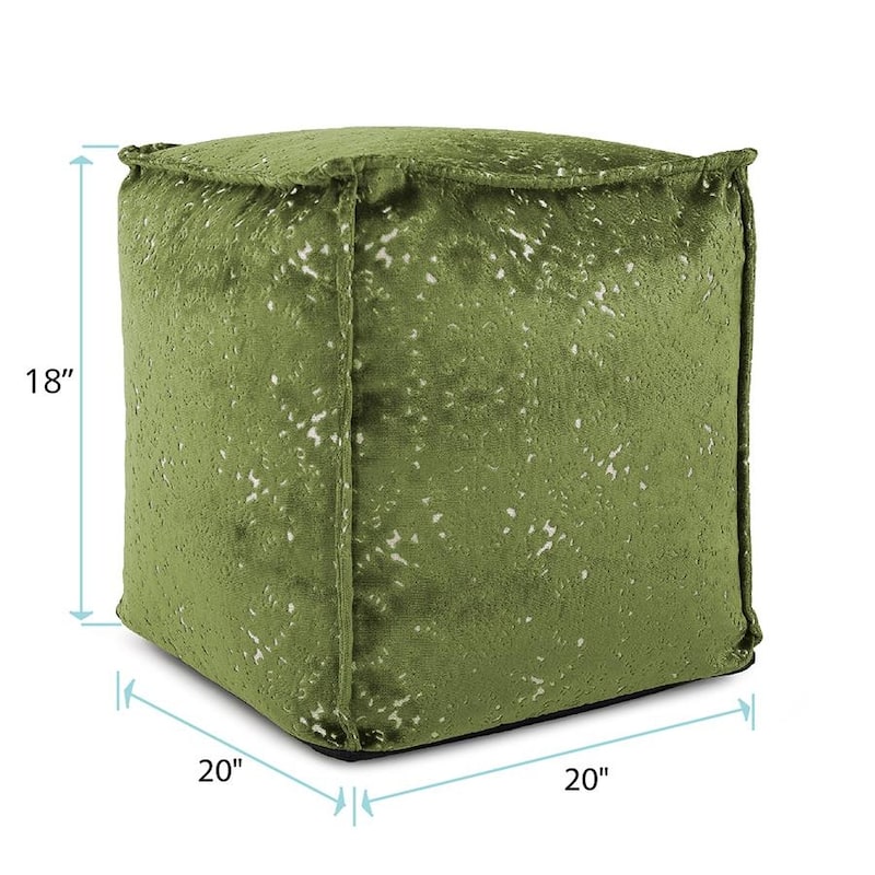 Allan Andrews Square Pouf Pasini Emerald