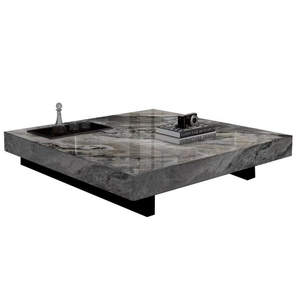 JASIWAY Light Luxury Sintered Stone Square Coffee Table - On Sale