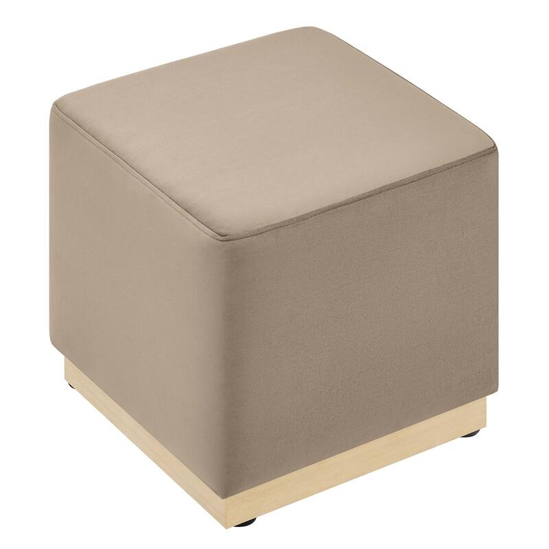 Tilden 17"/28" Square Performance Velvet Upholstered Ottoman