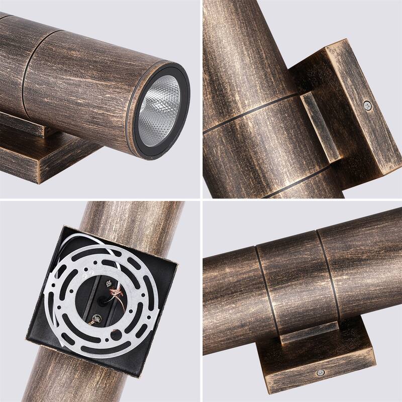 Up Down Outdoor Wall Light, IP65 Waterproof Alumnium Integrated Cylinder LED
