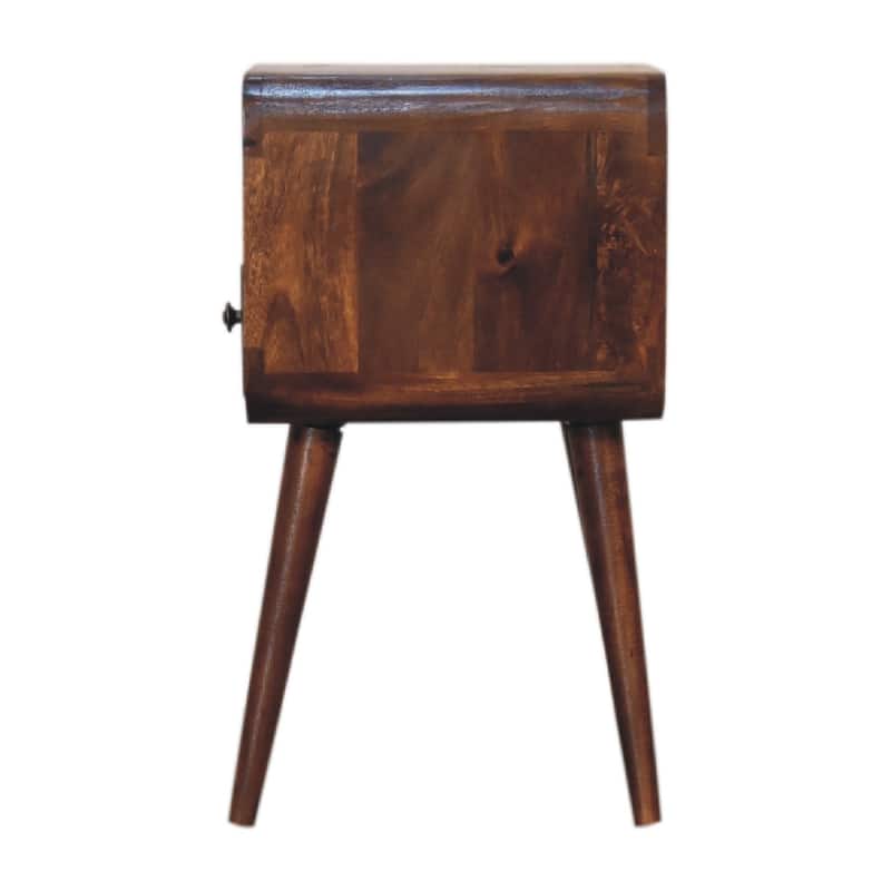 HomeRoots 22" Chestnut Solid Wood Square One Drawer Nightstand