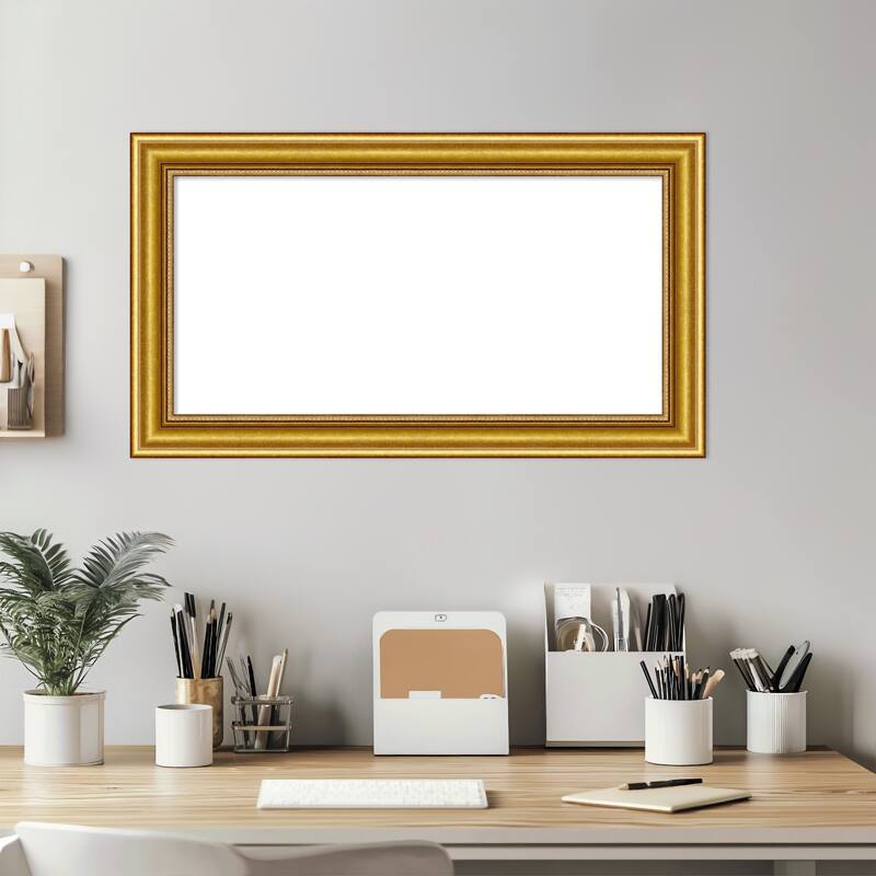 Amanti Art Townhouse Gold Framed Dry Erase Magnetic Board