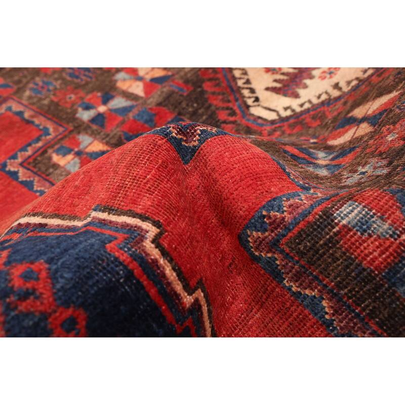 ECARPETGALLERY Hand-knotted Melis Vintage Red Wool Rug - 4'9 x 7'3