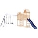 preview thumbnail 2 of 17, vidaXL Swing Set Outdoor Backyard Wooden Playground Equipment for Kids Age 3-8