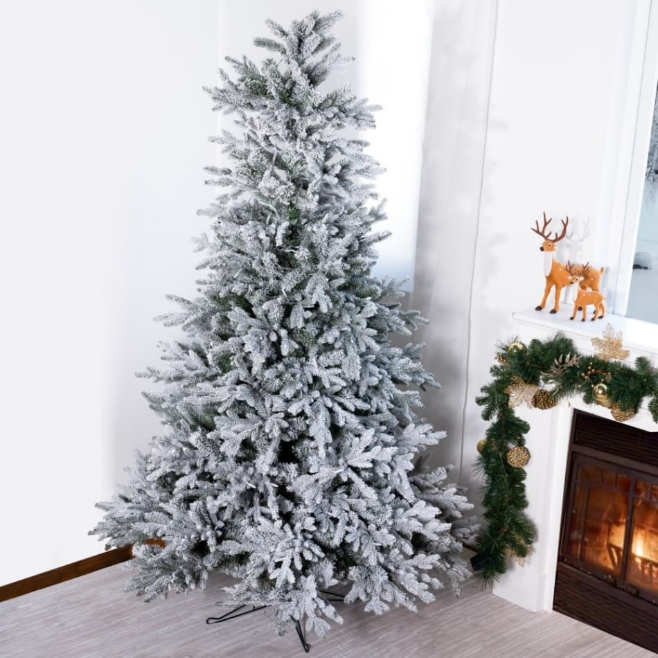 7/8FT Artificial Fir Christmas Tree with Metal Stand for Decor