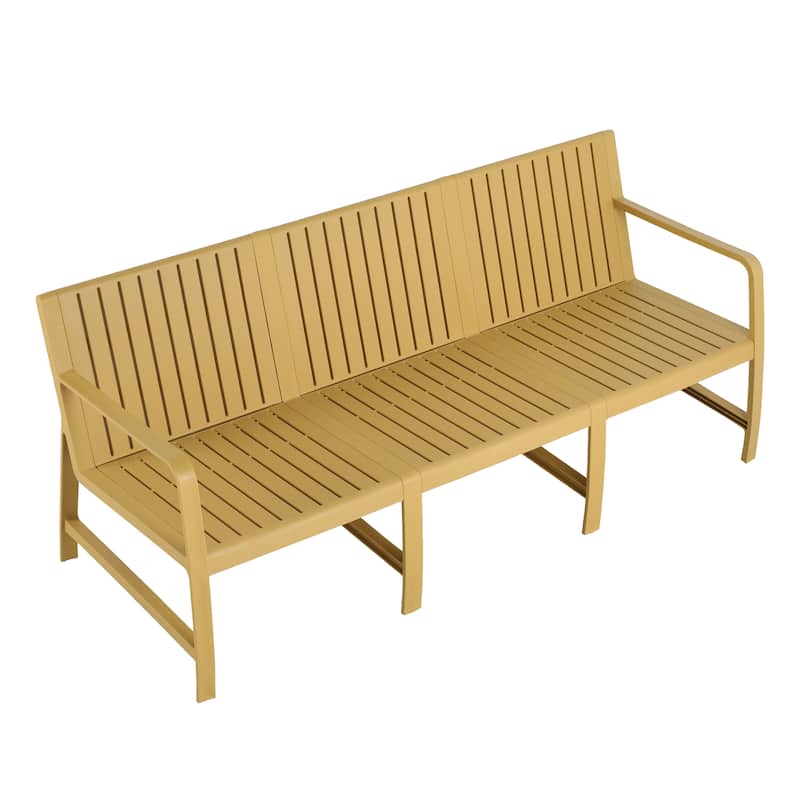 All-Weather 3-Piece Outdoor Sofa Set, Durable Modular Patio Sofa Set with Breathable Cushions for Patios