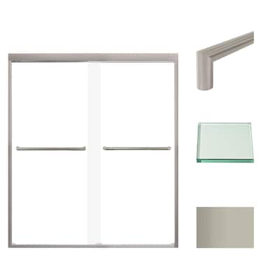 Transolid FBPT606608C-T 66" High x 59" Wide Bypass Frameless Shower