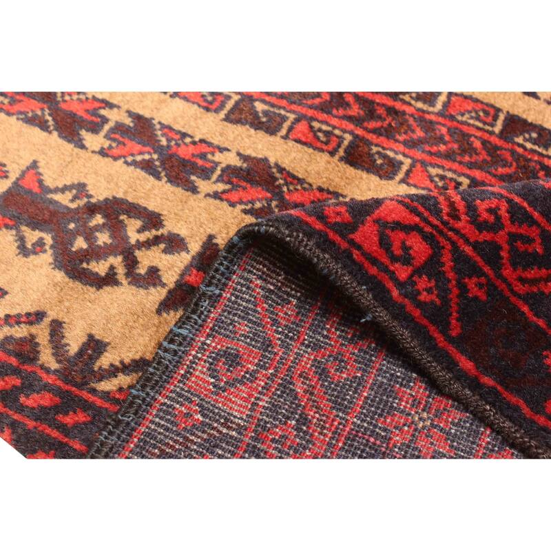 ECARPETGALLERY Hand-knotted Teimani Light Brown Wool Rug - 3'1 x 4'7