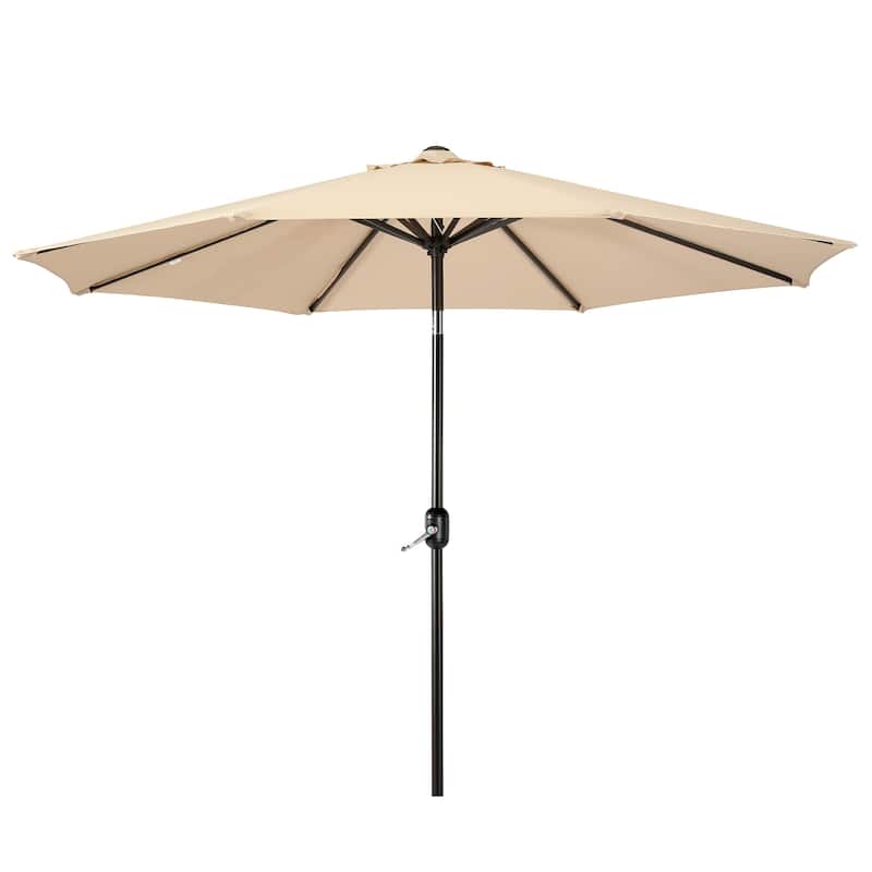 Holme 9-foot Steel Market Patio Umbrella with Tilt-and-Crank - Beige