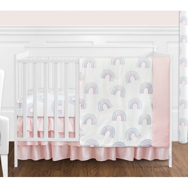 Teal and pink crib bedding store