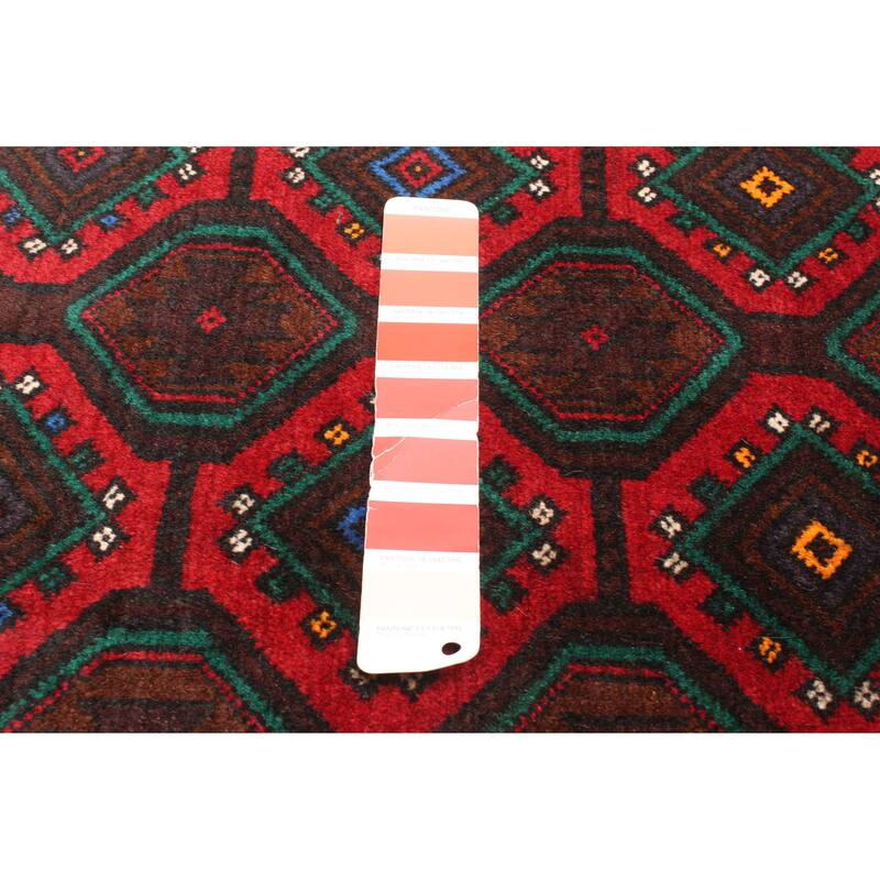 ECARPETGALLERY Hand-knotted Teimani Red Wool Rug - 3'10 x 6'5