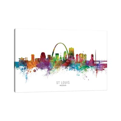 iCanvas "St Louis Missouri Skyline" by Michael Tompsett Canvas Print