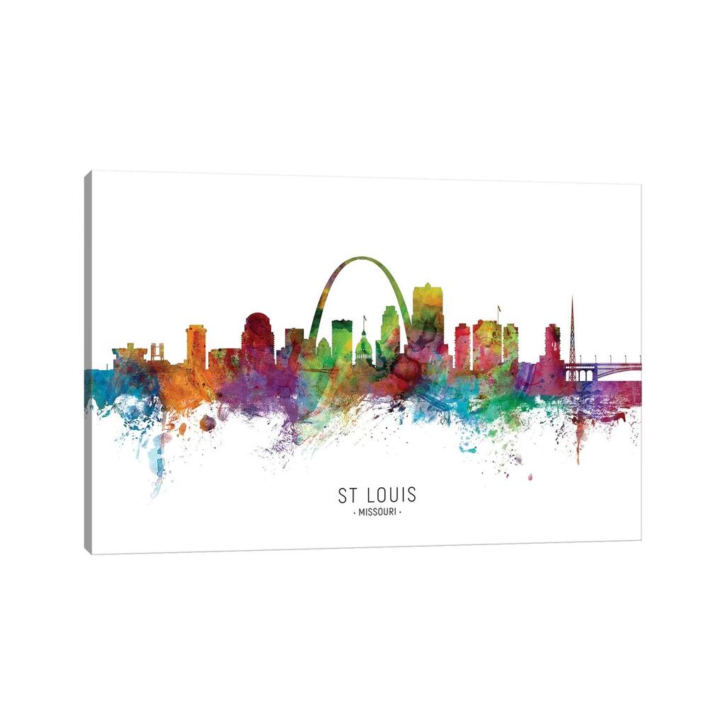iCanvas "St Louis Missouri Skyline" by Michael Tompsett Canvas Print