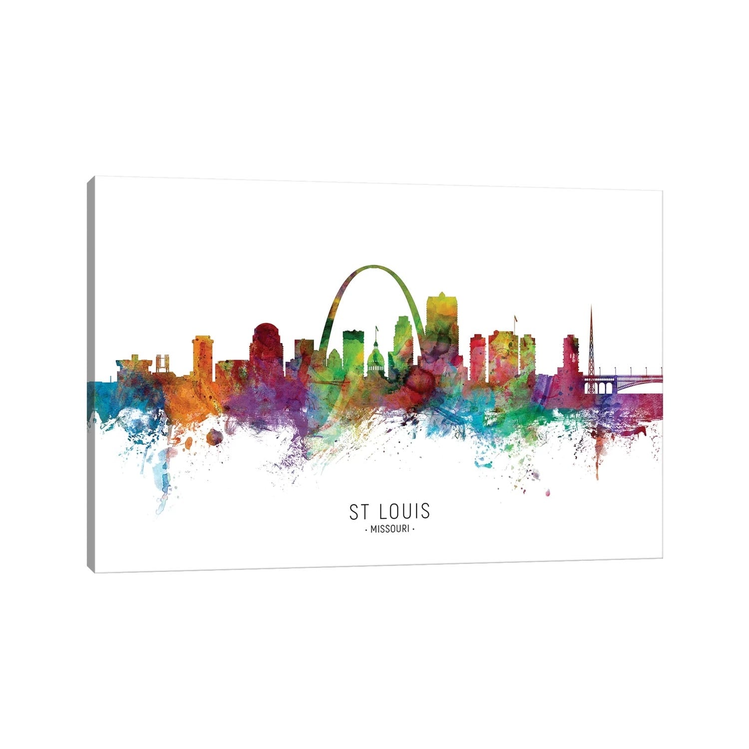 iCanvas "St Louis Missouri Skyline" by Michael Tompsett Canvas Print