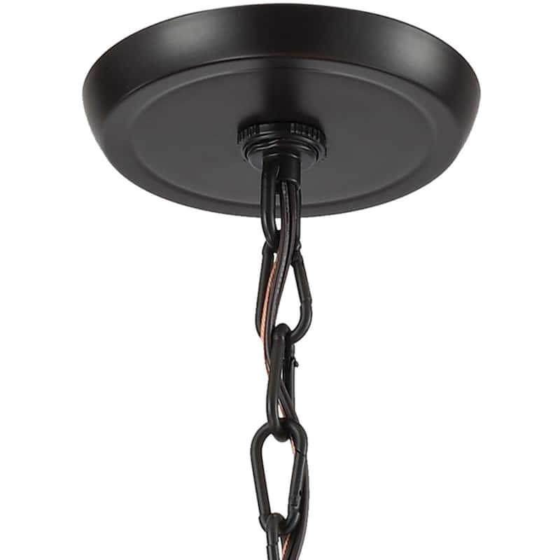 Weaverton 19-inch Wide 3-Light Chandelier in Oil Rubbed Bronze - 19in W x 19in D x 8in H