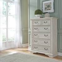 Bayside Antique White Wire Brushed 7 Drawer Dresser Overstock 17308643