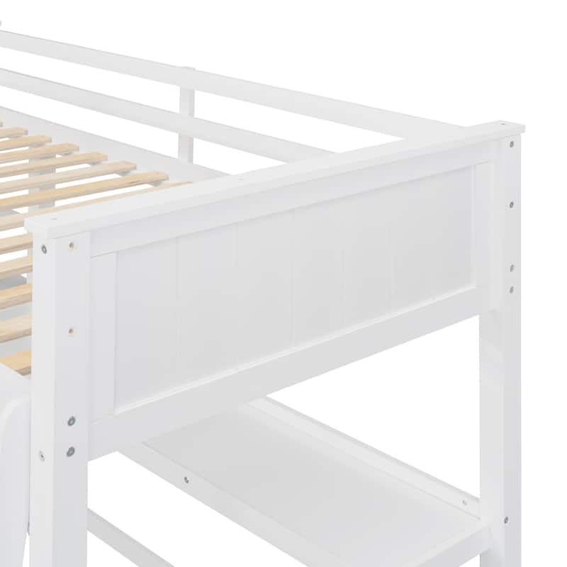 Twin Size Loft Bed with Drawers and Desk