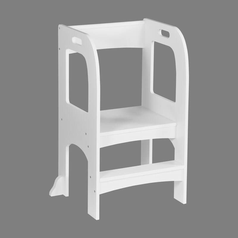 Anmytek Kids Step Stool Child Standing Tower White Toddler Kitchen Counter