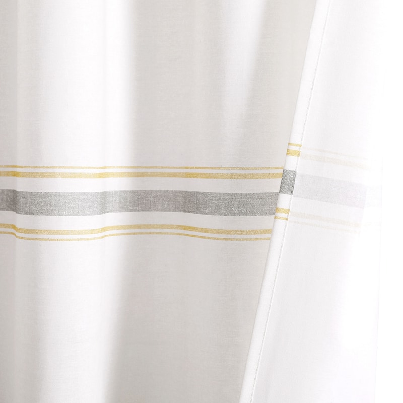 Lush Decor Farmhouse Stripe Shower Curtain