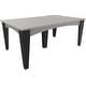 preview thumbnail 26 of 29, Poly Lumber Island Dining Table 44" x 72" - Dove Grey & Black