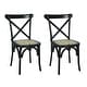 preview thumbnail 35 of 38, Colmar Classic Traditional X-Back Wood Rattan Dining Chair, Natural (Set of 2) by JONATHAN Y