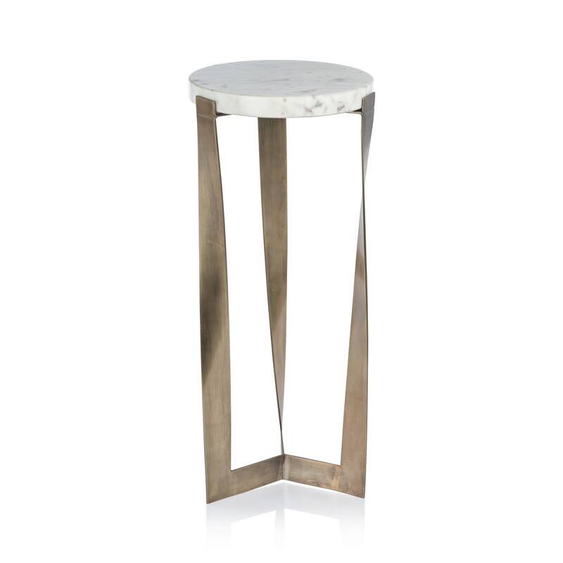 Cirebon Marble on Antique Brass Cocktail Table