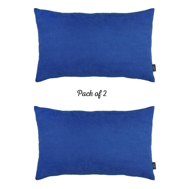 Honey Set of 2 Decorative Throw Pillow Cover Solid Color Lumbar